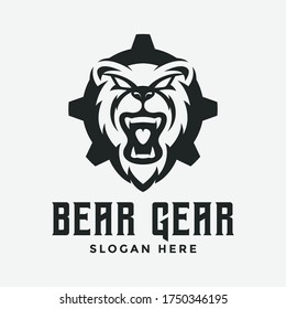 Bear Logo Template For Industrial Company Or Workwear Store