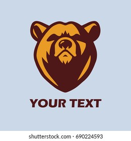 Bear Logo Template Vector Mascot Design