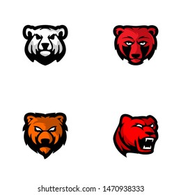 Bear logo template vector. Wild animal logo template