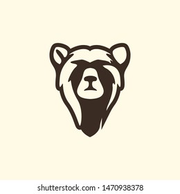 Bear logo template vector. Wild animal logo template
