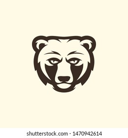 Bear logo template vector. Wild animal logo template
