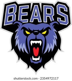 Bear logo template vector. Wild animal logo template