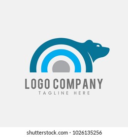 bear logo vector. animal logo template.