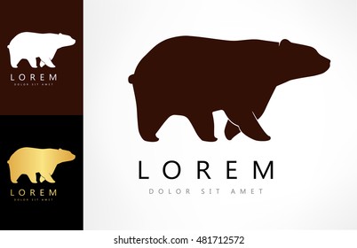 Bear logo vector. Logo design vector illustration.