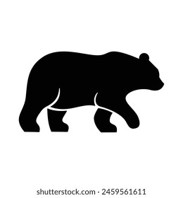 bear logo vector. bear grizzly silhouette logo template illustration
