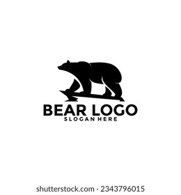 Bear logo vector icon illustration, Bear logo template