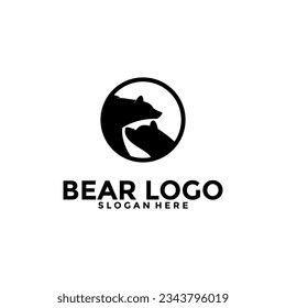 Bear logo vector icon illustration, Bear logo template