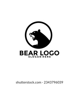 Bear logo vector icon illustration, Bear logo template