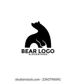 Bear logo vector icon illustration, Bear logo template