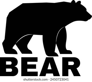 logotipo del oso, Ilustración vectorial del logotipo del oso, 