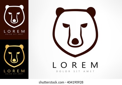 Bear logo. Vector illustration.