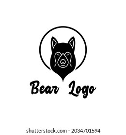 bear logo - vector illustration. adventure logo in nature