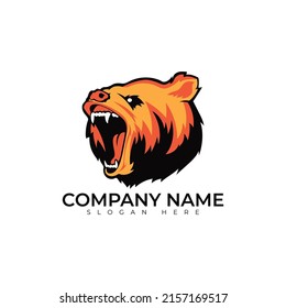 Diseño de ilustración vectorial del logotipo del oso