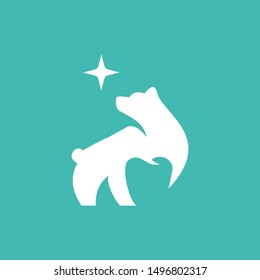 Bear logo - vector illustration, emblem design template