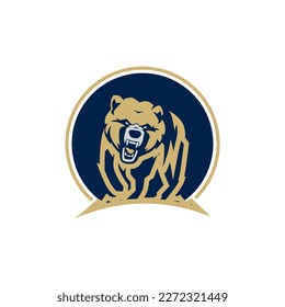Bear logo - vector illustration, emblem design