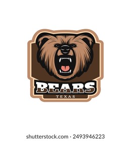 Bear logo - vector illustration, emblem design