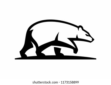 Bear logo - vector illustration, modern design on white background