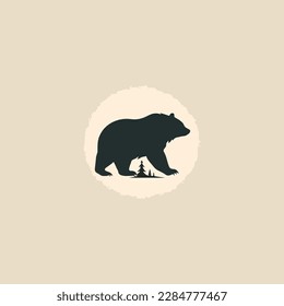 bear logo vector, modern minimalist logo