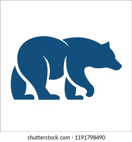 Bear logo vector, monochrome logo.
