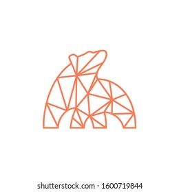 bear logo vector technology geometry