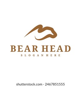 Bear logo vector template, Creative Bear head logo design concepts