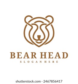 Bear logo vector template, Creative Bear head logo design concepts