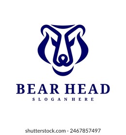 Bear logo vector template, Creative Bear head logo design concepts
