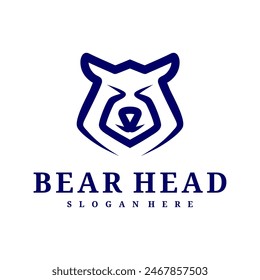 Bear logo vector template, Creative Bear head logo design concepts