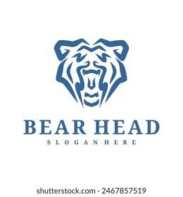 Bear logo vector template, Creative Bear head logo design concepts