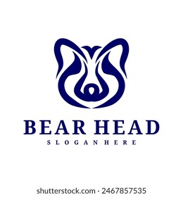 Bear logo vector template, Creative Bear head logo design concepts