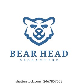 Bear logo vector template, Creative Bear head logo design concepts