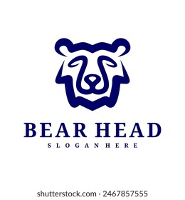 Bear logo vector template, Creative Bear head logo design concepts