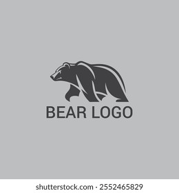 Design de modelo de vetor de logotipo Bear