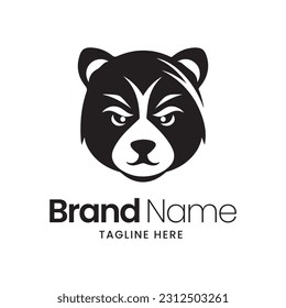 Bear logo, Wild bear logo, mascot logo, mascot illustration, vector bear logo