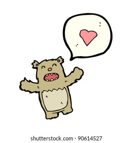bear in love cartoon