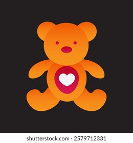 Bear Love Icon Valentine's Gradient Color