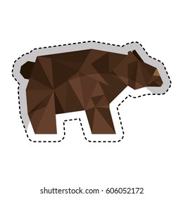 bear low poly style vector illustration design