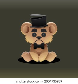 bear magician logo. suitable for your brand identity.