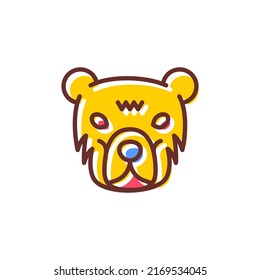 bear market icon in vector. Logotype