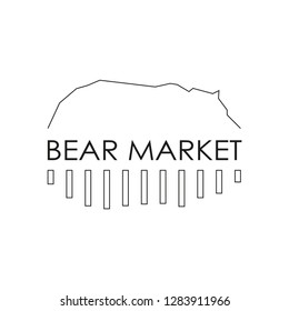 Bear market logo with white background