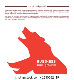 Bear market. Bear and place for text. Stock market vector illustration.