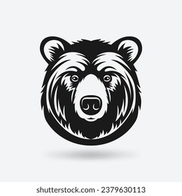 Bear Mascot Animal Head. Vector illustration