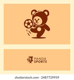 bear mascot ball sports shop logo