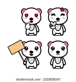 Bear mascot cartoon character design