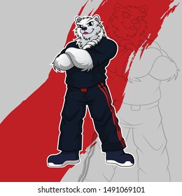 Bear Mascot Conceptual Design Illustration Vector