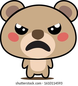 Bear mascot cute vector design illustration