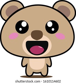 Bear mascot cute vector design illustration