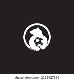 Bear mascot holding a soccer ball illustrated in vector format, perfect for sports team logos, school mascots, kids’ merchandise, or energetic branding that combines strength with playful spirit.