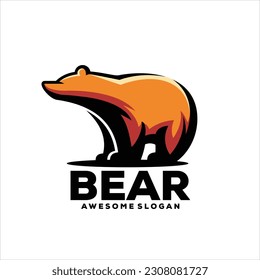 bear mascot illustration logo design