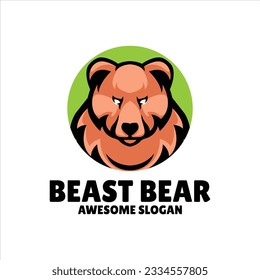 bear mascot illustration logo design
